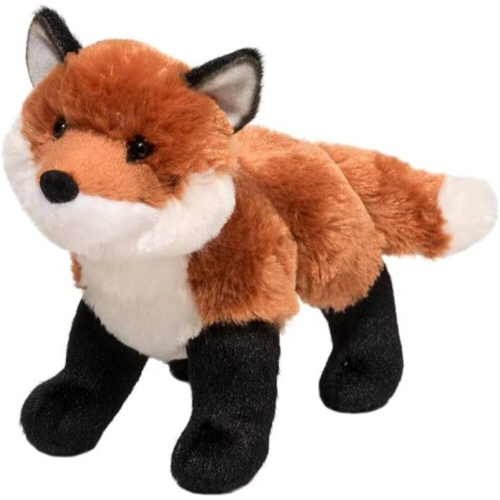 Francine 8" Red Fox Douglas Plush Stuffed Animal Cuddle Toy Common Kit Black
